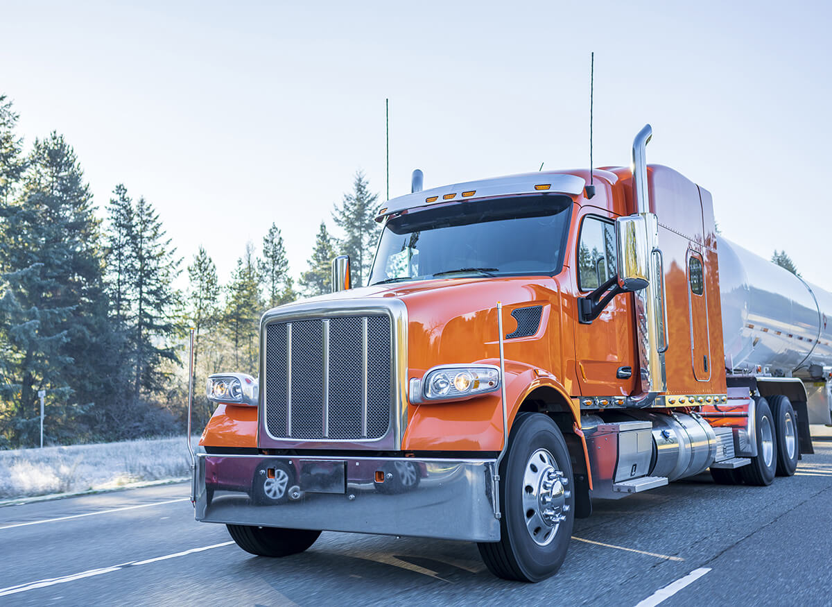 Orange Semi Truck